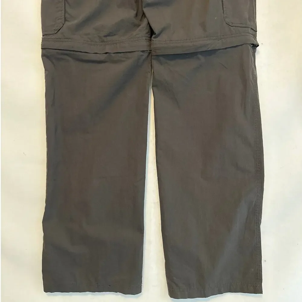 BC Clothing Men's Convertible Cargo Pants Zip Off Sz XL x 34 Hiking Outdoor Gray